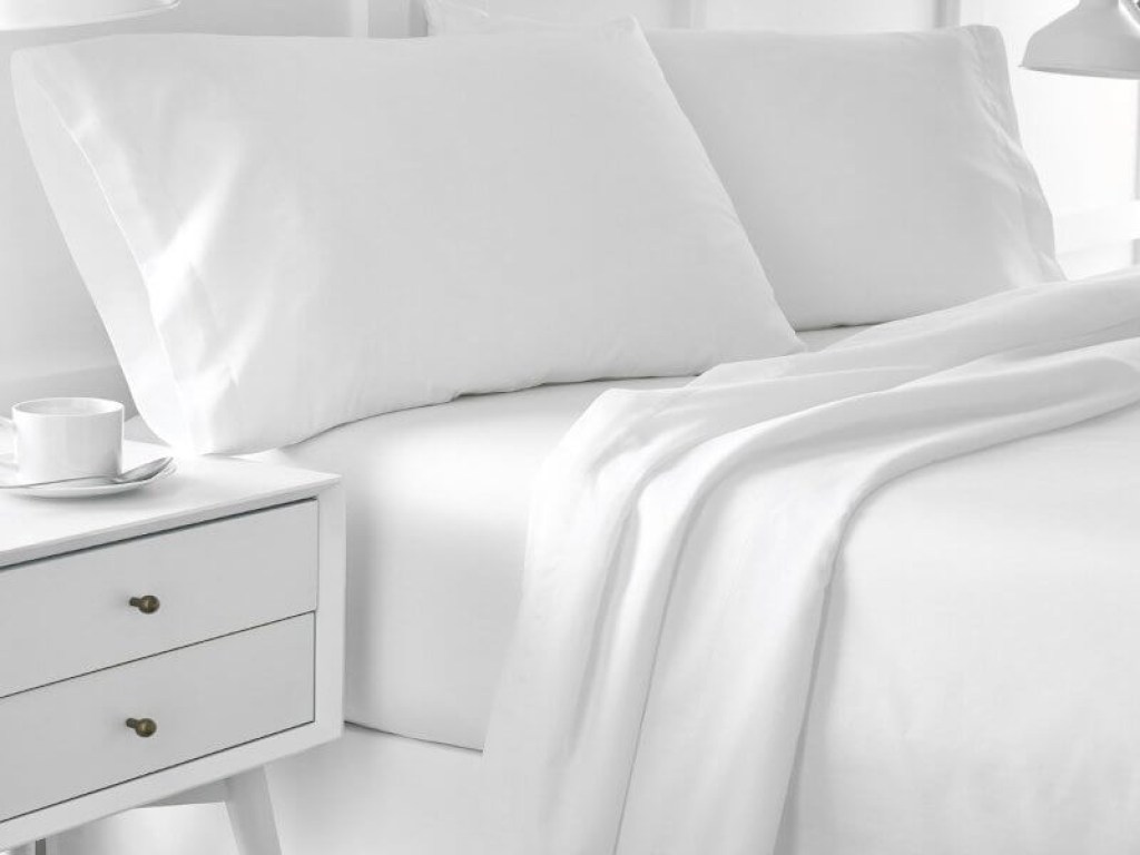 Σεντόνι Ξενοδοχείου Γίγας - King Size Πενιέ 100% Βαμβακερό 210 κλωστών Γαρύφαλλο 260x290 | Γαρύφαλλο - λευκά Είδη